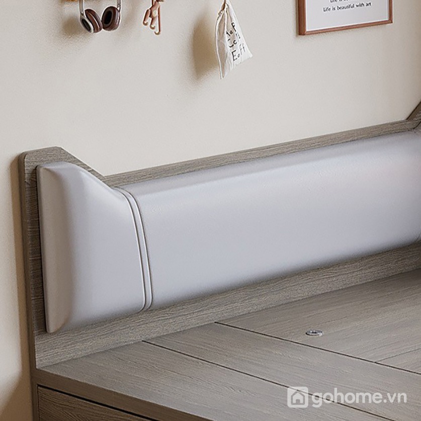 Giường Ngủ Có Khoang Chứa Đồ Và Ngăn Kéo Bọc Da Đầu Giường GH-11048 - ảnh chi tiết 6
