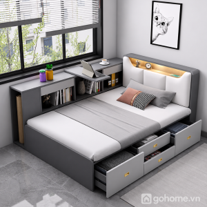 Giường Ngủ Đa Năng Kèm Kệ Sách GH-11055 - 1600x2000mm + Giá sách - GH-11055.2