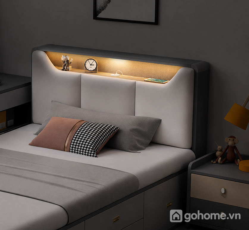 Giường Ngủ Đa Năng Kèm Kệ Sách GH-11055 - ảnh chi tiết 5