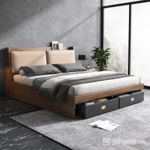 Giường Ngủ Gỗ Có Ngăn Kéo Lưu Trữ Đa Năng Hiện Đại GH-11062 - ảnh chi tiết 1
