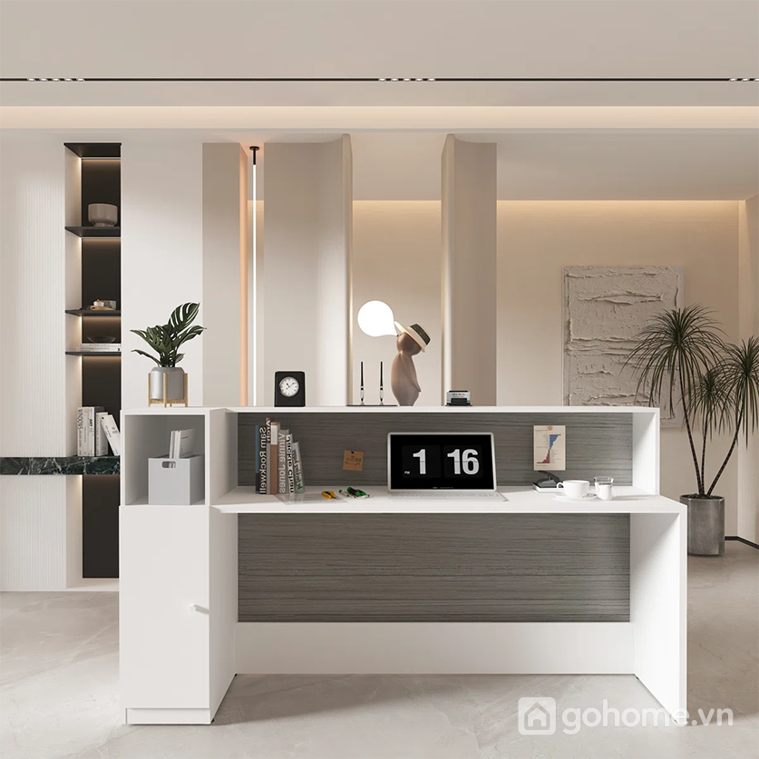 Hệ lưu trữ khoa học giúp bàn làm việc luôn gọn gàng