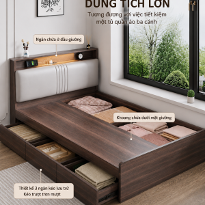 Không gian lưu trữ lớn giúp phòng ngủ gọn gàng