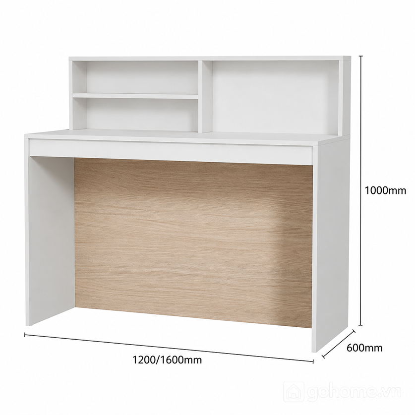 Kích thước chi tiết Quầy Thu Ngân Tối Giản Có Kệ Trưng Bày GH-21062