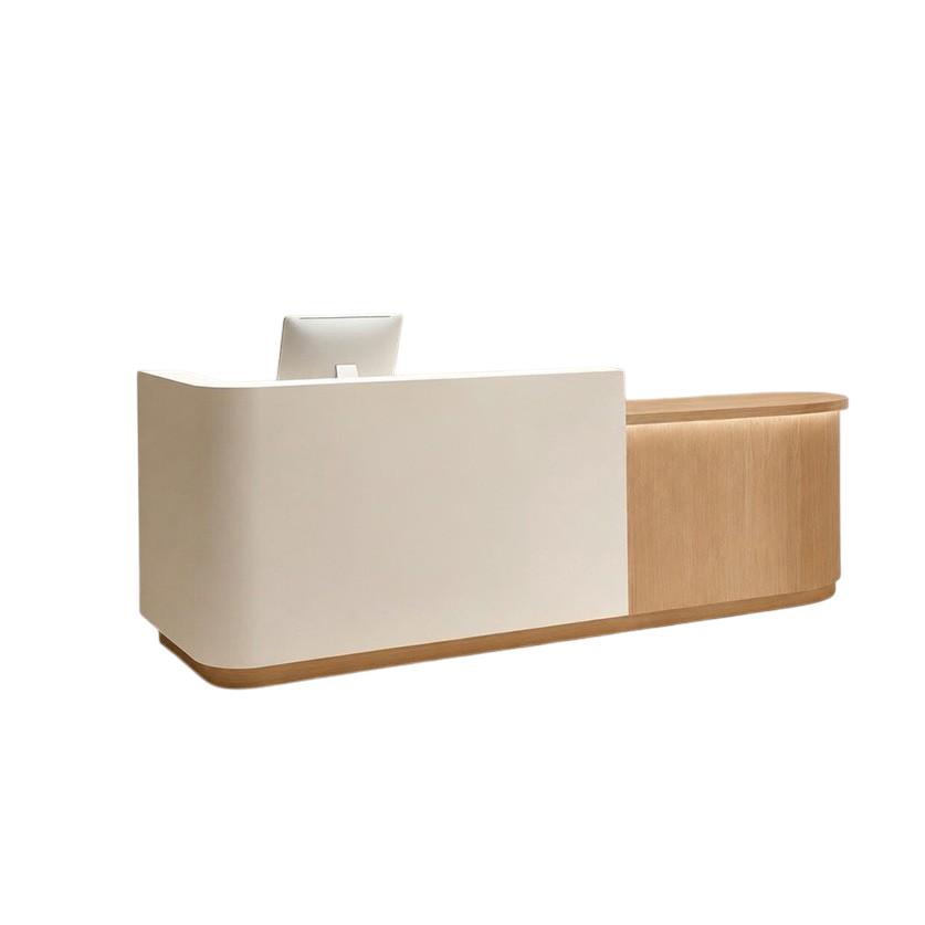 Quầy Lễ Tân Bo Cong Đơn Giản Và Hiện Đại GH-21057