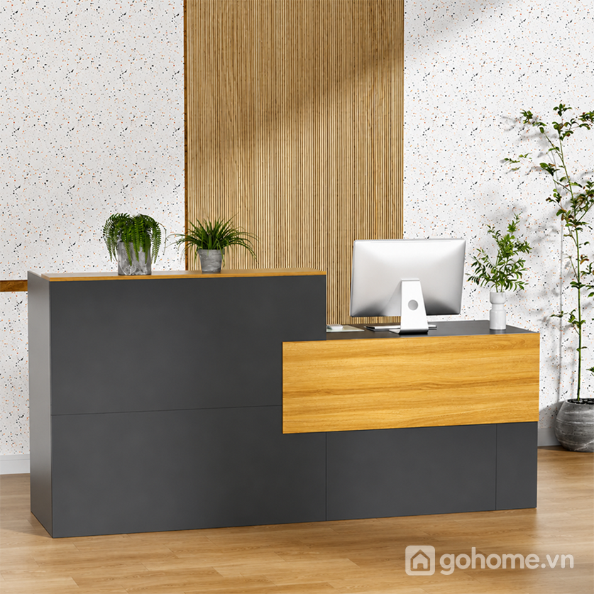 Quầy lễ tân văn phòng hiện đại giúp nâng tầm khu vực đón tiếp khách hàng