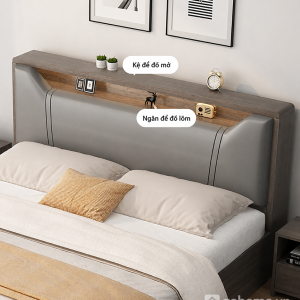 Tích hợp kệ và ngăn để đồ tiện lợi ngay đầu giường