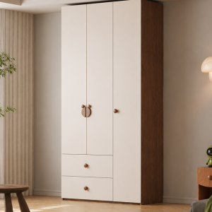 Tủ quần áo cánh trắng phối vân gỗ hiện đại GH-13089 - 1200x600x2400 - GH-13089.1