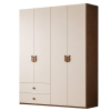 Tủ quần áo cánh trắng phối vân gỗ hiện đại GH-13089