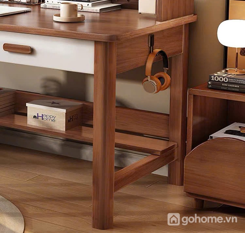 Bàn Học Gỗ Có Giá Sách Và Tủ Kính Mini GH-72041 - ảnh chi tiết 4