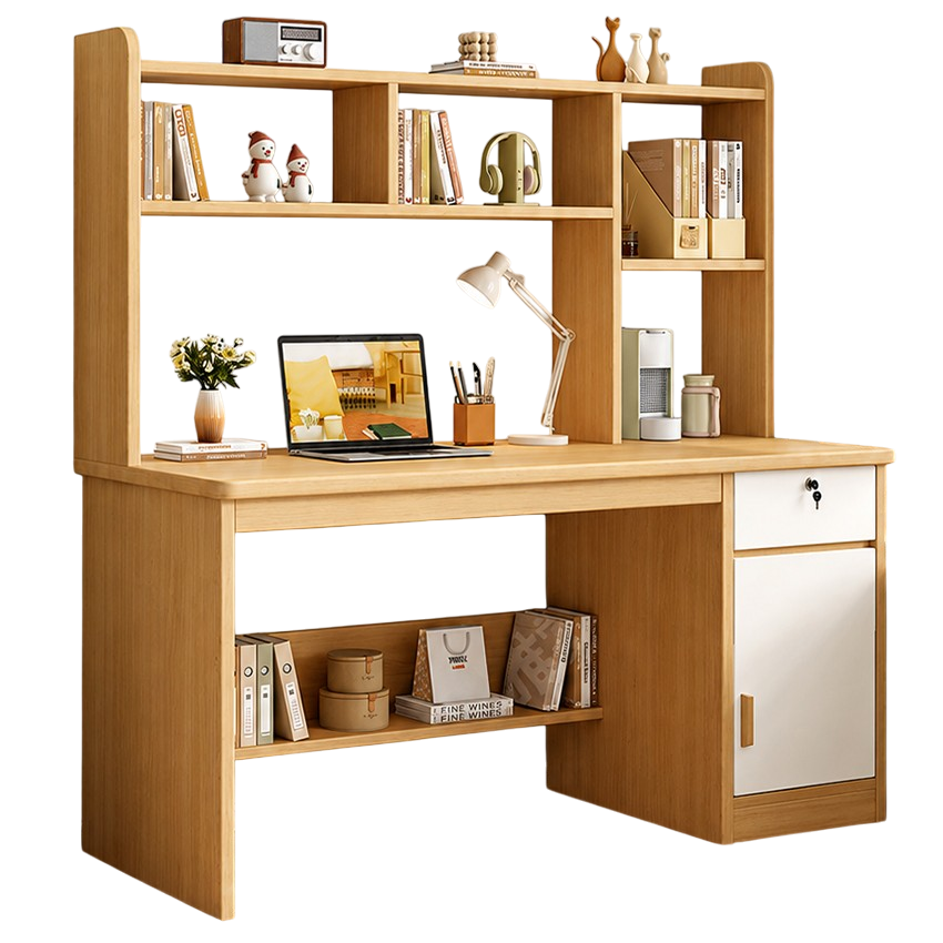 Bàn Học Liền Giá Sách Có Tủ Cánh Mở Hiện ĐạI GH-72045 - 1600x600x1600mm - GH-72045.2