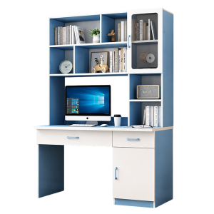 Bàn Học Liền Giá Sách Có Tủ Kính Lưu Trữ GH-72052 - 1400x600x1900mm - GH-72052.2