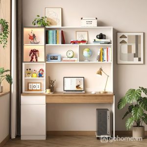Bàn Học Liền Giá Sách Có Tủ Lưu Trữ Hiện Đại GH-72049 - ảnh chi tiết 1