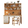 Bàn Học Liền Giá Sách Gỗ Công Nghiệp Nhiều Ngăn GH-72047 - 1600x600x1800mm - GH-72047.2