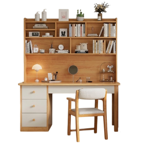 Bàn Học Liền Giá Sách Gỗ Công Nghiệp Nhiều Ngăn GH-72047 - 1600x600x1800mm - GH-72047.2