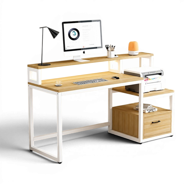 Bàn Làm Việc Khung Sắt Có Tầng Để Màn Hình Hiện Đại GH-71042 - 1600x600x900mm - GH-71042.2