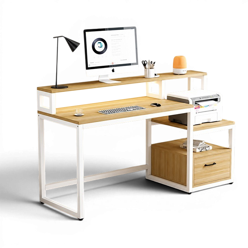 Bàn Làm Việc Khung Sắt Có Tầng Để Màn Hình Hiện Đại GH-71042 - 1600x600x900mm - GH-71042.2