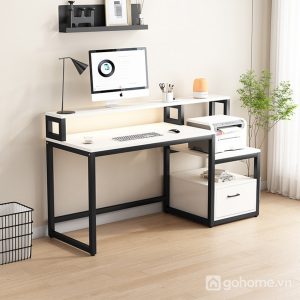 Bàn Làm Việc Khung Sắt Có Tầng Để Màn Hình Hiện Đại GH-71042 - ảnh chi tiết 5