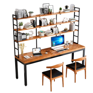 Bàn Làm Việc Khung Sắt Kết Hợp Kệ Sách Nhiều Tầng GH-71036 - 1800x600x2100mm - GH-71036.2
