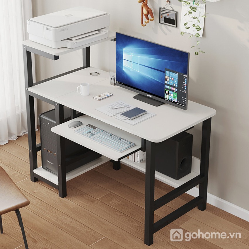 Bàn Máy Tính Khung Sắt Đa Tầng Hiện Đại - ảnh chi tiết 2