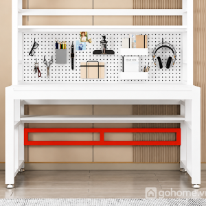 Hệ kệ sách và bảng pegboard tiện lợi