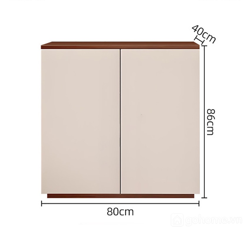 Kích thước chi tiết Tủ Trang Trí Nhiều Ngăn Hiện Đại Bằng Gỗ GH-56003