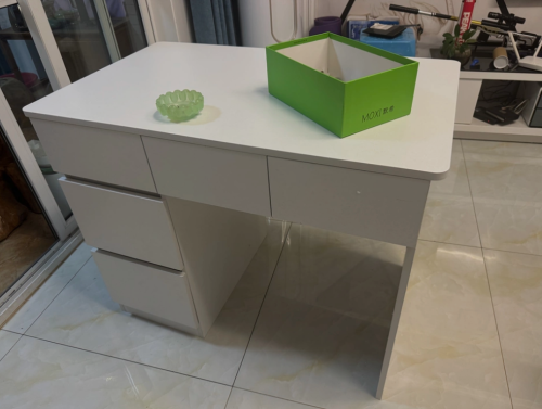 Bàn Học Liền Tủ Trắng Tối Giản Cho Phòng Nhỏ GH-72042