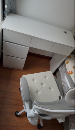 Bàn Học Liền Tủ Trắng Tối Giản Cho Phòng Nhỏ GH-72042