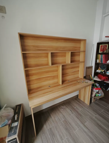Bàn Học Liền Giá Sách Gỗ Công Nghiệp 2 Chỗ Hiện Đại GH-72048