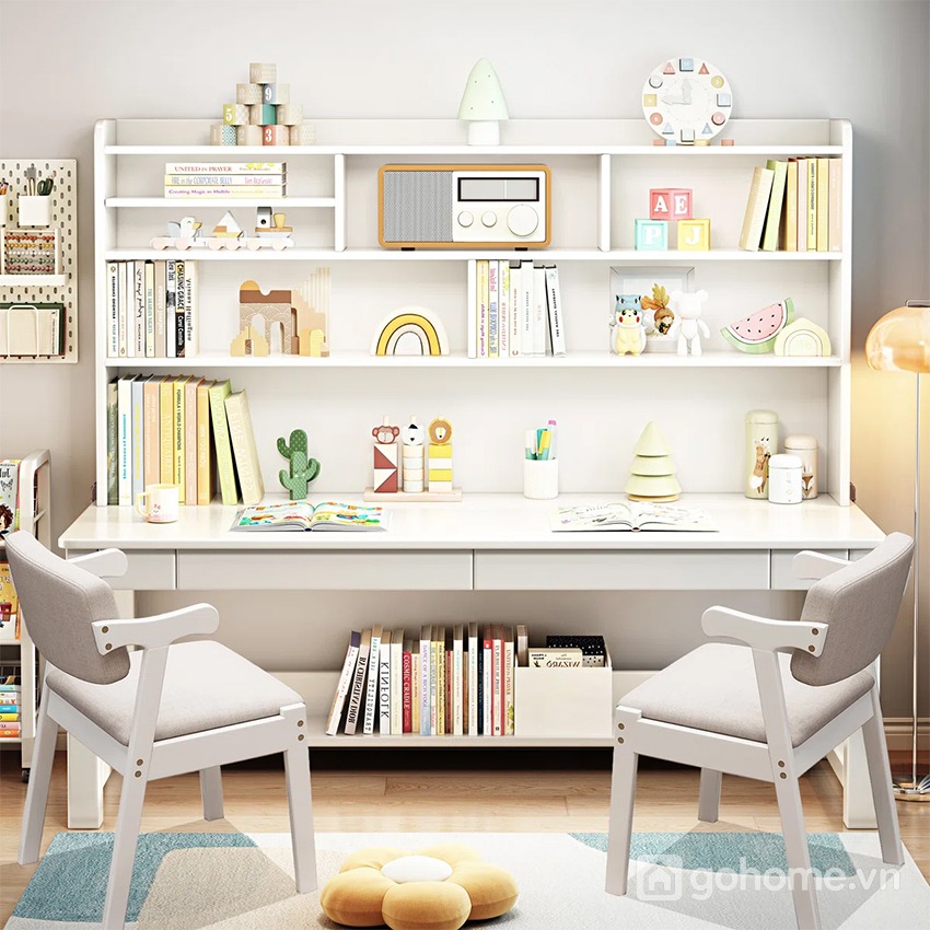 Thiết kế rộng rãi dành cho hai bé học tập cùng lúc