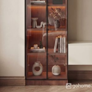 Tủ Trang Trí Gỗ Cánh Kính Đứng Hiện Đại GH-56006 - ảnh chi tiết 2
