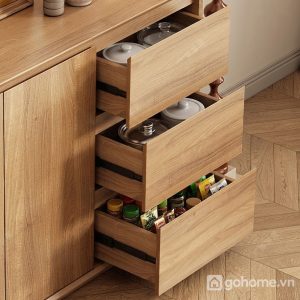 Kết hợp cánh tủ và ngăn kéo tiện dụng