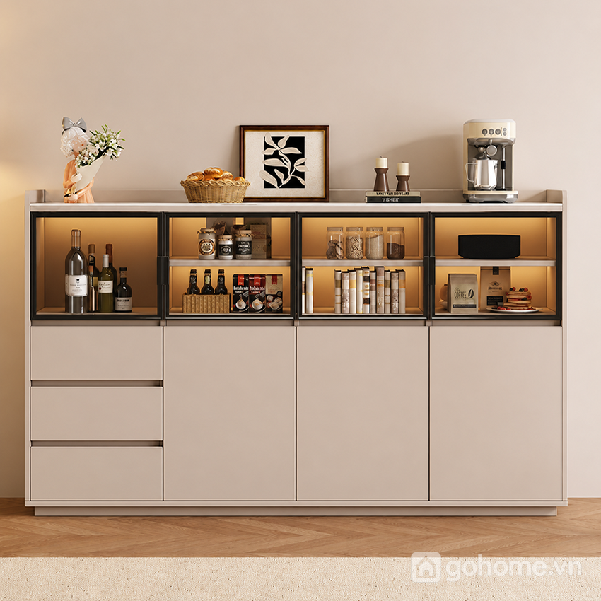 Kết hợp khu vực trưng bày và cất đồ