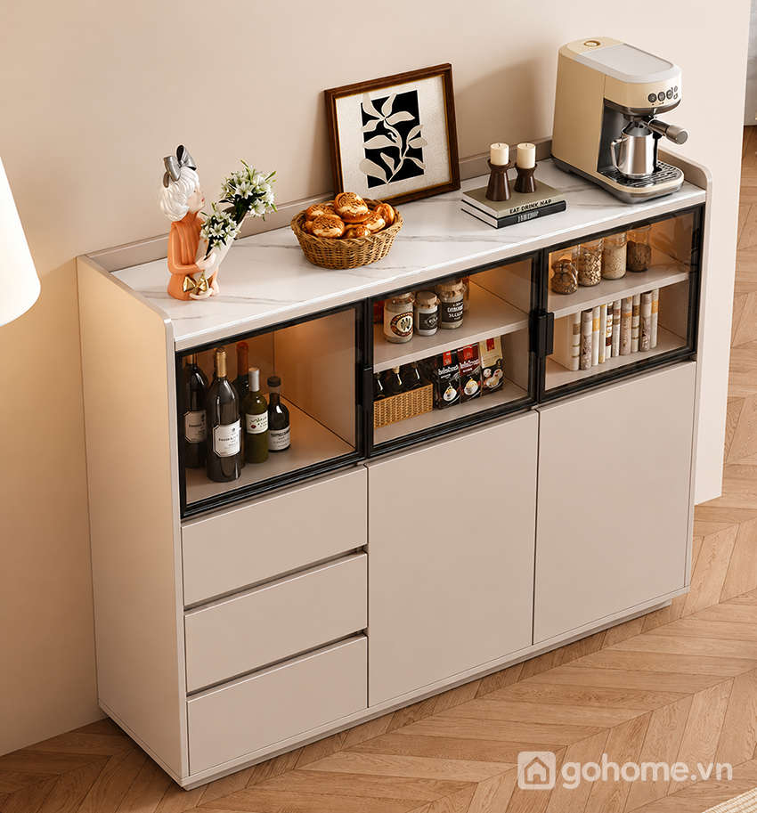 Khoang kín giúp phòng khách giữ được sự gọn gàng
