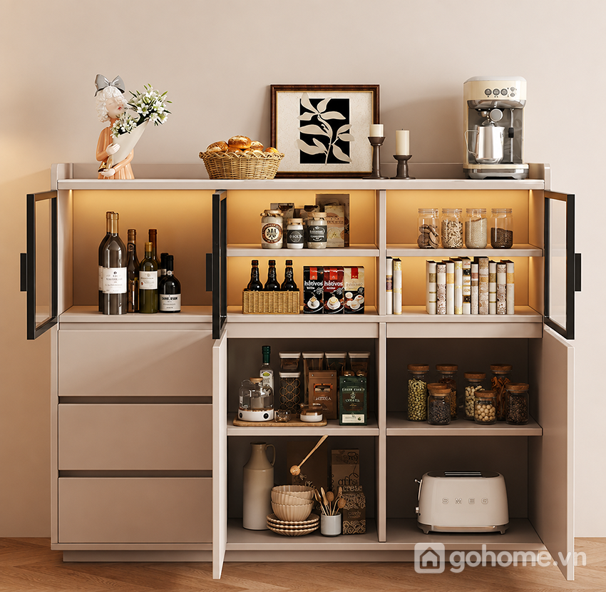 Khoang mở giúp đồ trưng bày nổi bật hơn