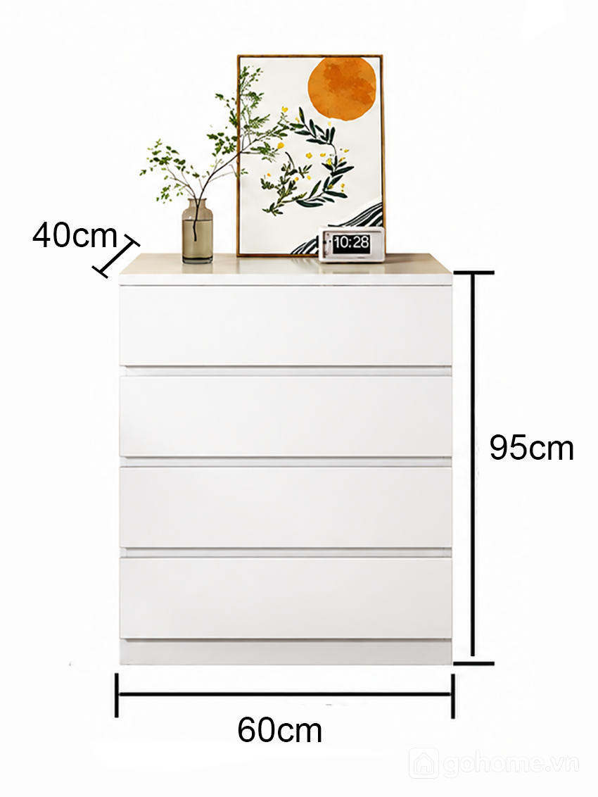 Kích thước chi tiết Tủ Decor Có Ngăn Kéo Phòng Khách Gọn Đẹp GH-56029