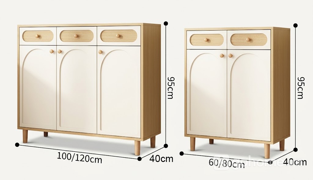 Kích thước chi tiết Tủ Phòng Khách Nhiều Cánh Lưu Trữ Gọn Gàng, Tiện Dụng GH-56025