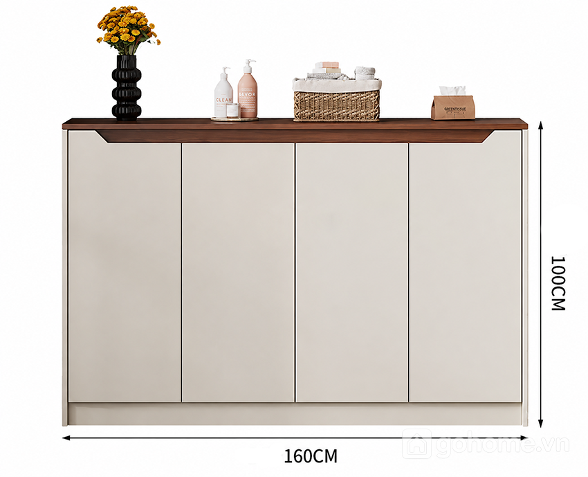 Kích thước chi tiết Tủ Trang Trí Kết Hợp Để Đồ Gọn Đẹp Cho Phòng Khách GH-55026 3