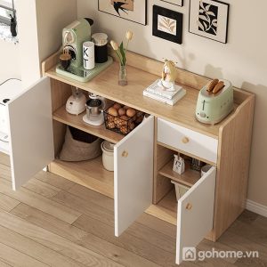 Mặt tủ rộng, thuận tiện bố trí đồ decor