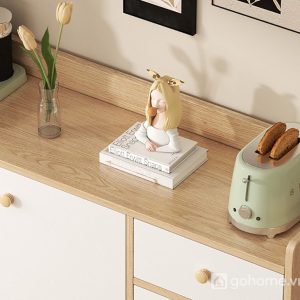 Mặt tủ rộng, thuận tiện bố trí đồ decor