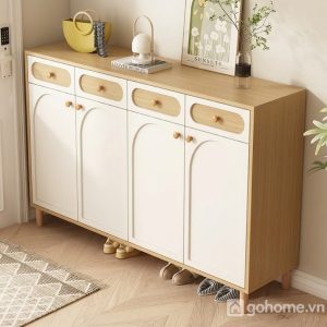 Màu trắng phối gỗ dễ kết hợp nội thất
