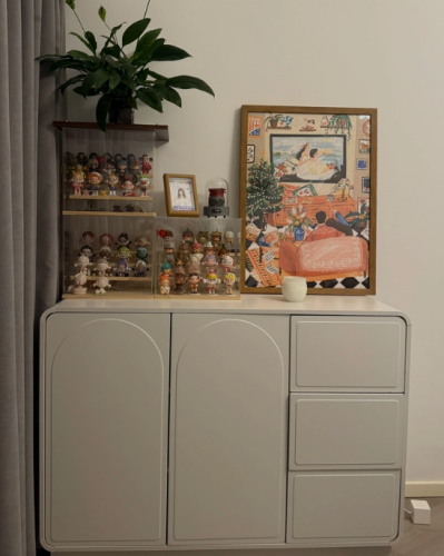 Tủ Decor Cánh Cong Kết Hợp Ngăn Kéo Thiết Kế Tối Giản GH-56016