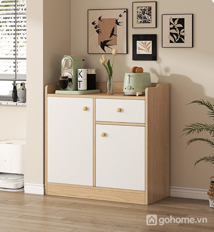 Thiết kế gọn, kết hợp hài hòa giữa trang trí và lưu trữ