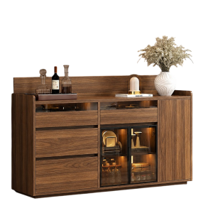 Tủ Decor Gỗ Cánh Kính Thấp Hiện Đại Cho Phòng Khách GH-56008 - 1600x400x870mm - GH-56008.4