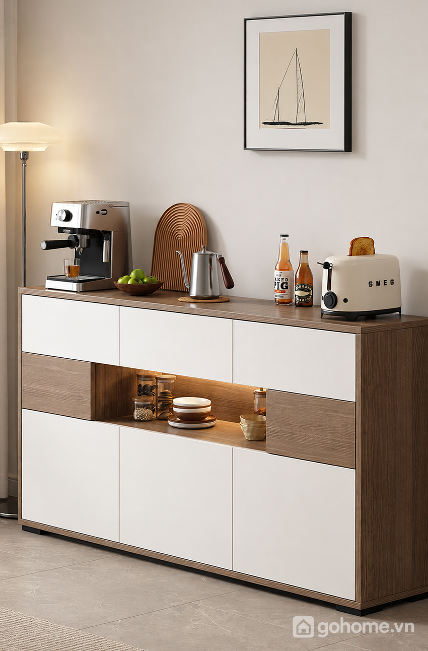 Tủ Decor Lưu Trữ Phòng Khách Đẹp, Tiện Dụng GH-56028 - hình ảnh thực tế 1