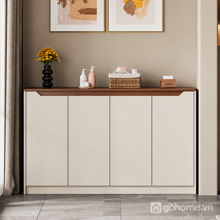Tủ trang trí kết hợp để đồ – Tiện lưu trữ, đẹp không gian