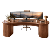 Bàn Làm Việc Gỗ Bo Cong Phong Cách Tối Giản GH-74002