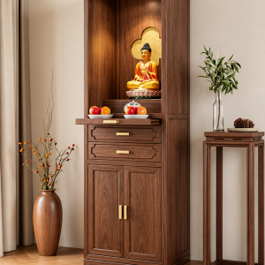 Bề mặt vân gỗ kết hợp đèn chiếu sáng tinh tế