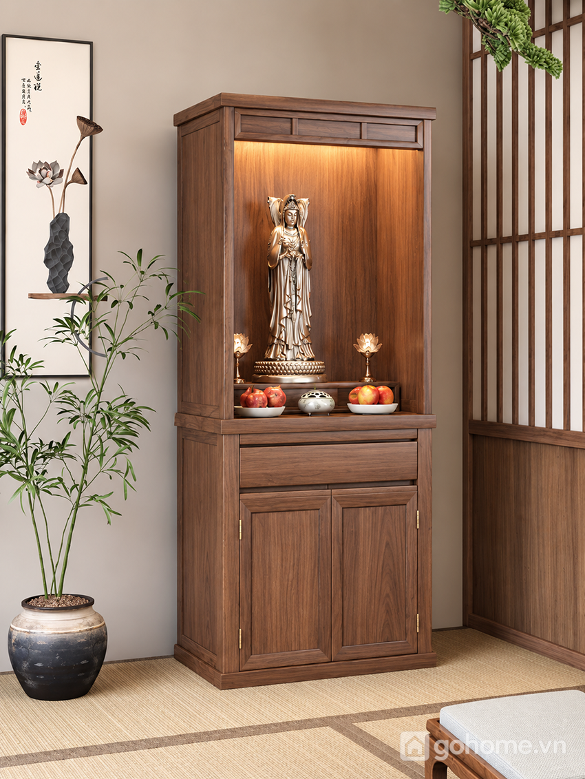 Dáng cao gọn, phù hợp nhiều không gian thờ