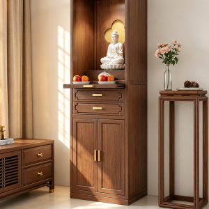 Kệ đặt lễ kết hợp ngăn kéo và tủ lưu trữ tiện lợi