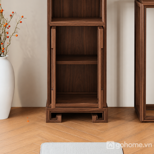 Kệ đặt lễ kết hợp tủ hai cánh tăng khả năng lưu trữ